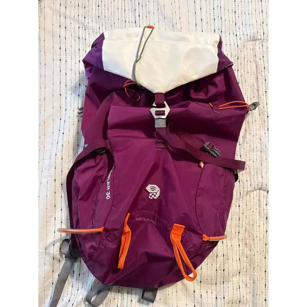 Mountain Hardwear Scrambler 30 OutDry Backpack Purple Orange Waterproof Hiking